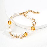 Amber Pearl Bracelet