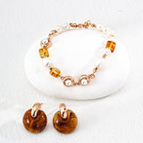 Amber Pearl Bracelet