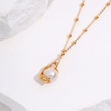 Cradled Pearl Necklace