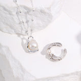 Cradled Pearl Necklace