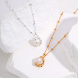 Cradled Pearl Necklace