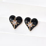 Noir Heartburst Earrings