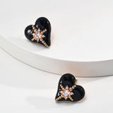 Noir Heartburst Earrings