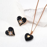 Noir Heartburst Earrings