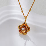 Sculpted Rose Necklace