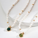 Verdant Pearl Necklace